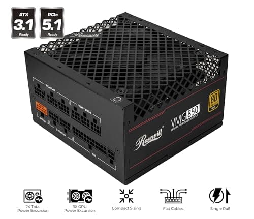 Rosewill VMG Black 850W Fully Modular 80+ Gold Certified image