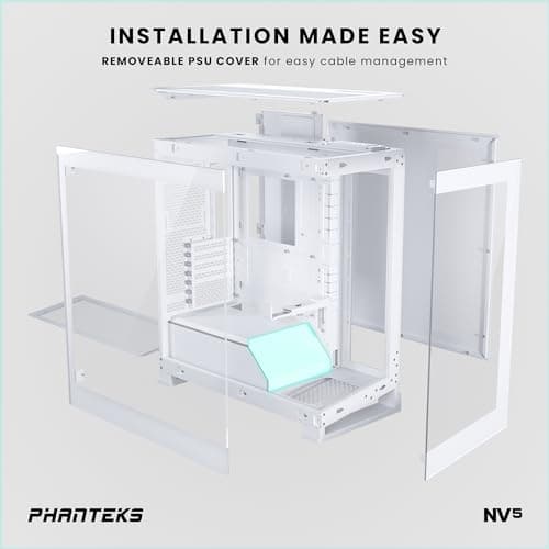 Phanteks NV5 ATX Mid Tower White Tempered Glass image