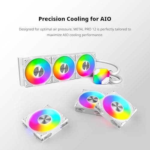 Montech Metal Pro 120mm White Addressable RGB PWM 76.2 CFM image