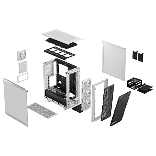Fractal Design Meshify 2 Compact RGB ATX Mid Tower White Tempered Glass image