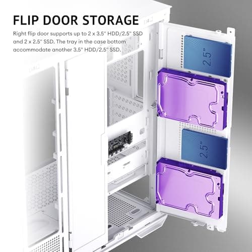 Antec C7 ATX Mid Tower White Tempered Glass Side Panel ARGB image