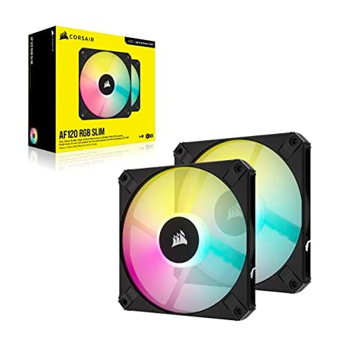 Corsair iCUE AF120 120mm Black RGB PWM SLIM 56.3 CFM 2-Pack image