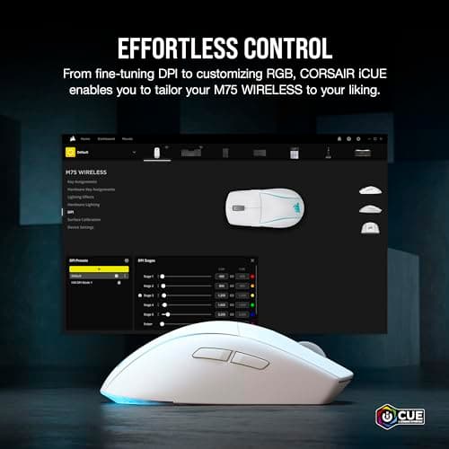 Corsair M75 Wireless Bluetooth Wired Optical Gaming Mouse image