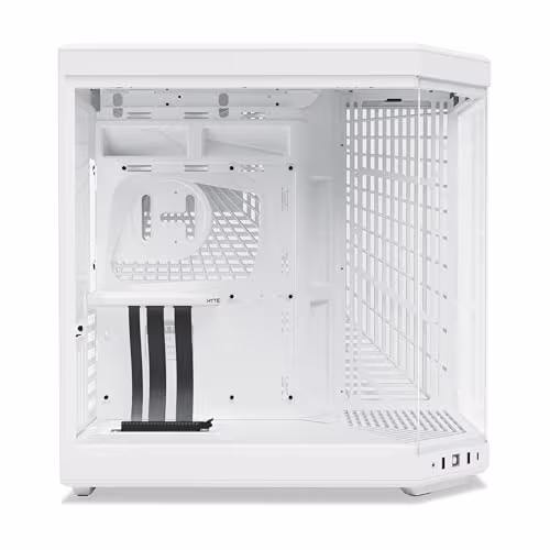 HYTE Y70 CS-HYTE-Y70-WW Dual Chamber Mid-Tower ATX Case with PCIe 4.0 Express Riser Cable Included, Snow White image