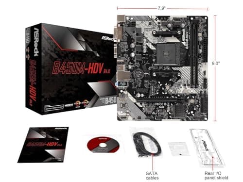 ASRock B450 HDV R4.0 AM4 DDR4 Micro ATX image