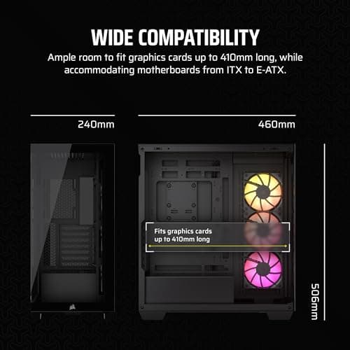 Corsair iCUE LINK 3500X RGB ATX Mid Tower Black Tempered Glass image