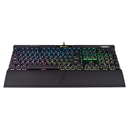 Corsair K70 RGB MK.2 RAPIDFIRE Mechanical Gaming Keyboard - USB Passthrough & Media Controls - Fastest & Linear - Cherry MX Speed - RGB LED Backlit image