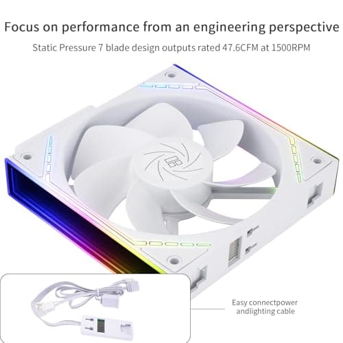 Thermalright TL-M12QRW 120mm White Addressable RGB PWM 47.6 CFM image