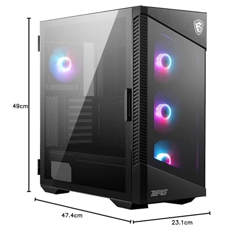 MSI MPG VELOX 100R ATX Mid Tower Black Tempered Glass image