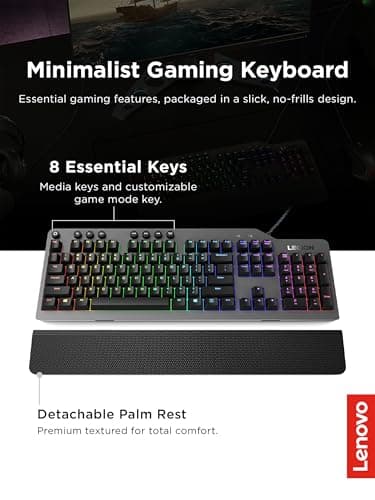 Lenovo Legion K500 Mechanical RGB Wired Kailh Red Gaming Keyboard image