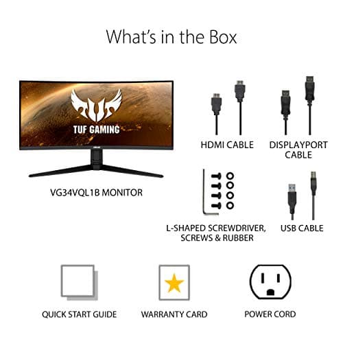 Asus TUF Gaming VG34VQL1B 34" 1440p 165Hz Curved Monitor image