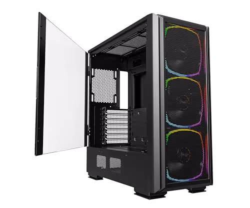 Montech SKY TWO GX ATX Mid Tower Black with Tempered Glass Side Panel and USB 3.2 Gen 2 Type-C, USB 3.2 Gen 1 Type-A image