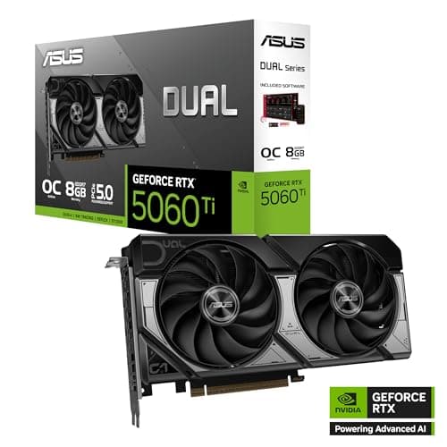 Asus GeForce RTX 5060 Ti DUAL OC 8GB GDDR7 Black / Silver image