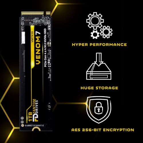 Fantom Drives VENOM7 1TB M.2-2280 SSD PCIe 4.0 x4 NVMe image