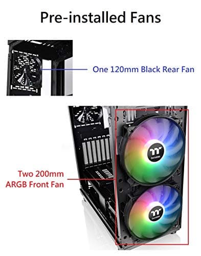 Thermaltake Level 20 RS ARGB ATX Mid Tower Black with Tempered Glass Side Panel and USB 3.2 Gen 1 Type-A USB 2.0 Type-A image