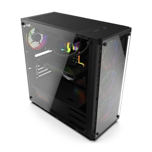 KRUX Leda ATX Mid Tower Black with Tempered Glass Side Panel and USB 3.2 Gen 1 Type-A USB 2.0 Type-A image