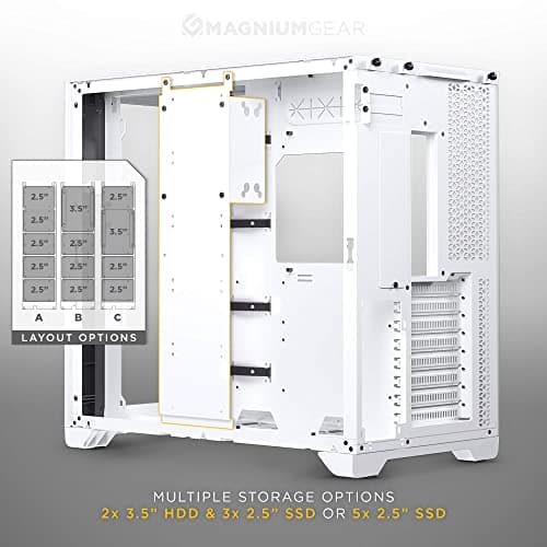 MagniumGear NEO QUBE 2 ATX Mid Tower White Tempered Glass Side Panel image