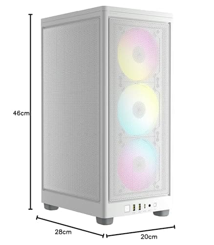 Corsair 2000D Mini-ITX Tower White RGB Airflow Mesh image