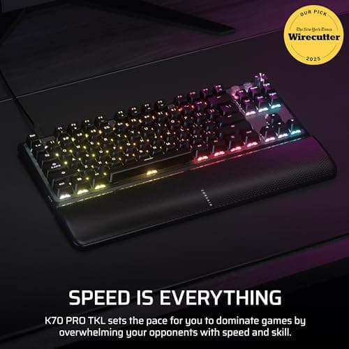 Corsair K70 PRO TKL ABS RGB Wired Gaming Keyboard image