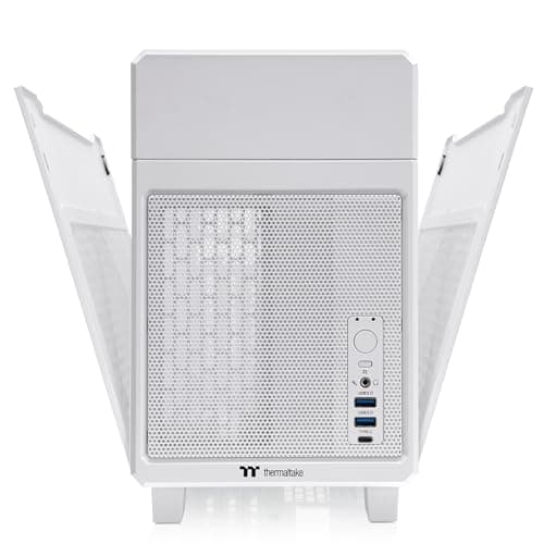 Thermaltake TR100 Mini-ITX Desktop White Mesh Side Panel, USB 3.2 Gen 2 Type-C, USB 3.2 Gen 1 Type-A image