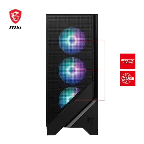 MSI MAG FORGE 320R AIRFLOW ATX Mid Tower Black Tempered Glass image