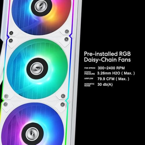 Lian Li HydroShift Water 360mm LCD RGB 79.9 CFM White image
