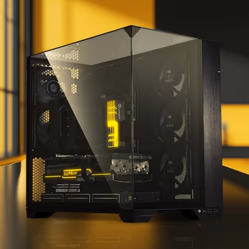 Lian Li O11 Vision ATX Mid Tower Black Tempered Glass Side Panel image