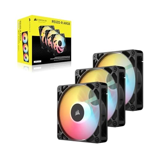 Corsair RS120-R 120mm Black Addressable RGB PWM 65.82 CFM 3-Pack image