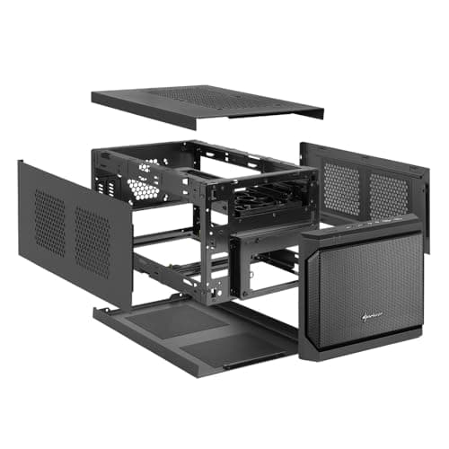 SHARKOON QB ONE Mini-ITX Desktop Black with Mesh Side Panel and USB 3.2 Gen 1 Type-A, USB 2.0 Type-A Front Panel image