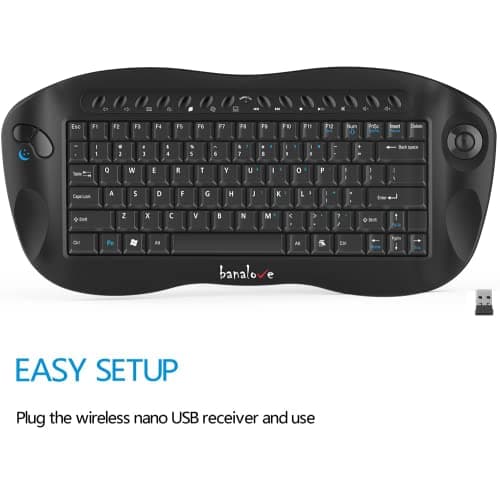 Grandtec KEY 3000 Wireless Slim With Trackball Keyboard image