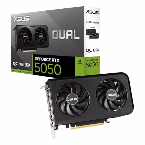 ASUS Dual GeForce RTX 5050 8GB GDDR6 OC Edition BLACK image
