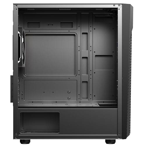 CiT Alpha Micro ATX Mid Tower Black with Tempered Glass Side Panel and USB 3.2 Gen 1 Type-A USB 2.0 Type-A image