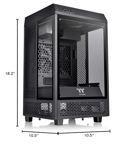 Thermaltake The Tower 100 Mini-ITX Tower Black Tempered Glass Side Panel image