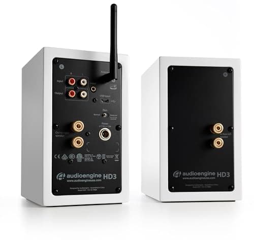 Audioengine HD3-WHT 2.0 Channel 60 W White / Black Speakers image