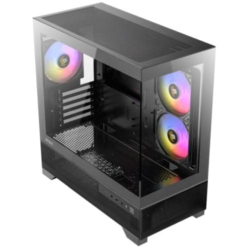 Antec CX500M RGB Micro ATX Mini Tower Black Tempered Glass Side Panel and USB 3.2 Gen 2 Type-C, USB 3.2 Gen 1 Type-A image