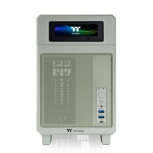 Thermaltake TR100 Mini-ITX Desktop Green / Black Mesh Side Panel image