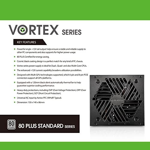 Raidmax Vortex Black ATX 600W Non-Modular 80+ Gold Certified image