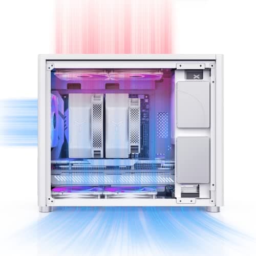 Jonsbo D30 Micro ATX Mini Tower White Tempered Glass image