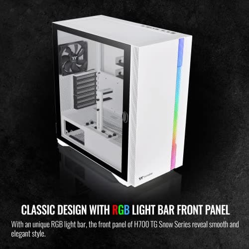 Thermaltake H700 ATX Mid Tower White Tempered Glass Side Panel image