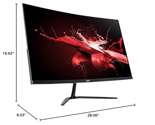 Acer ED320QR Sbiipx 31.5" 1080p 165Hz VA Curved Monitor image
