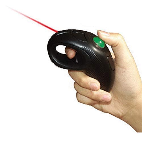 Wireless Ergonomic Handheld Trackball Mouse with Laser Pointer Left Handed Right Handed DPI Adjustable for Laptop Desktop PC Computer image
