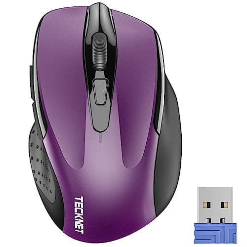 TeckNet Pro 2.4G Ergonomic Wireless Optical Mouse with USB Nano Receiver for Laptop,PC,Computer,Chromebook,Notebook,6 Buttons,24 Months Battery Life, 2600 DPI, 5 Adjustment Levels main image