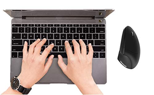 Ergonomic Mouse, Vertical Wireless Mouse-Ulytech Rechargeable 2.4GHz Optical Wireless Mouse: 3 Adjustable DPI 1000/1200/1600 Levels 6 Buttons, for Laptop, PC, Computer, Desktop, Notebook etc. image