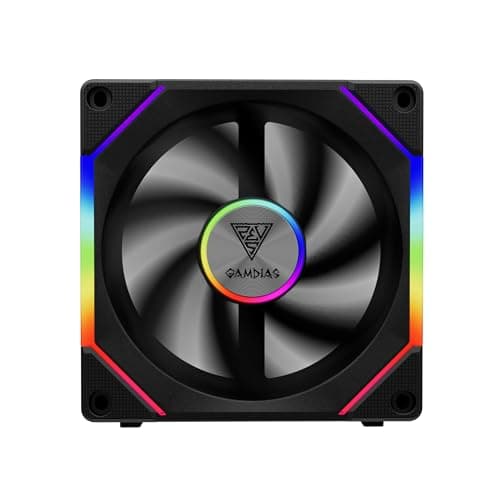 GAMDIAS AEOLUS P2 120mm Black Addressable RGB PWM 74.97 CFM image