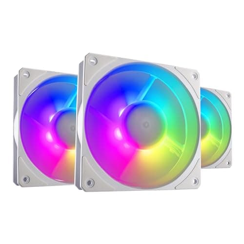 Cooler Master Mobius 120P 120mm White Addressable RGB PWM 75.2 CFM 3-Pack image