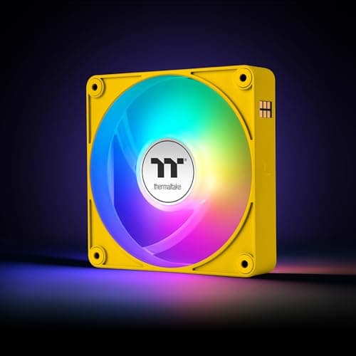 Thermaltake CT140 EX Reverse 140mm Yellow Addressable RGB Sync PWM 94.95 CFM 3-Pack image