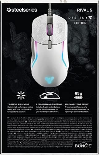 SteelSeries Rival 5 Destiny Edition Wired Optical Gaming Mouse image
