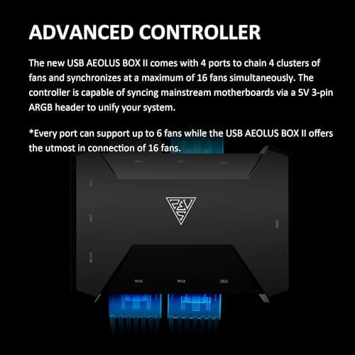 GAMDIAS AEOLUS P2 120mm Black Addressable RGB PWM 74.97 CFM 3-Pack image