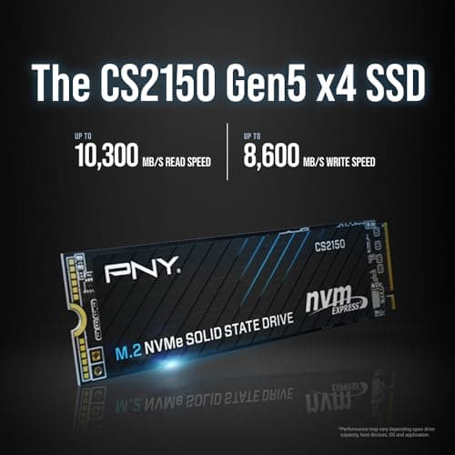 PNY CS2150 1TB M.2-2280 SSD PCIe 5.0 x4 NVMe image