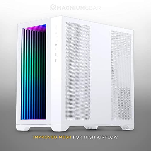 MagniumGear NEO QUBE 2 ATX Mid Tower White Tempered Glass Infinity Mirror image